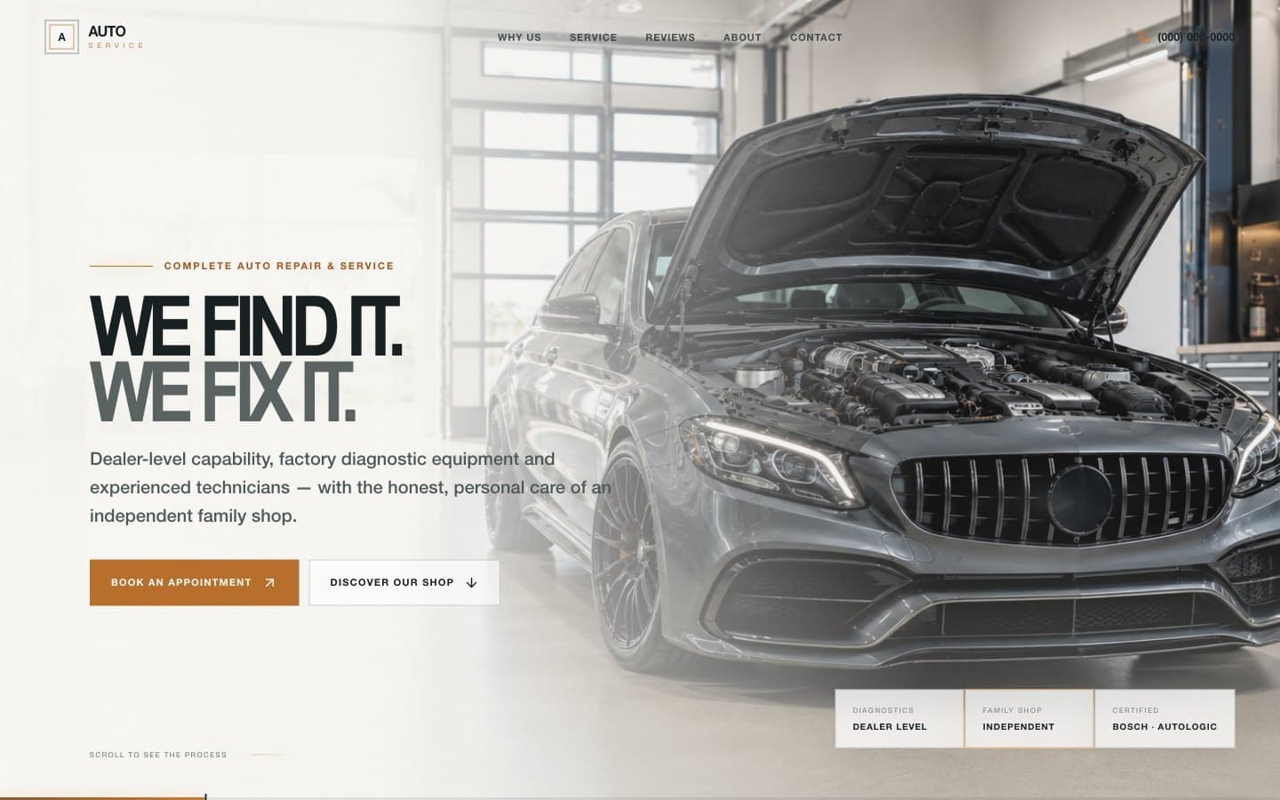 Independent Auto Service — Website screenshot