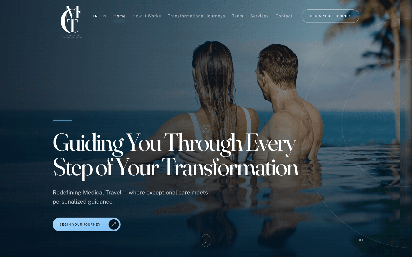 MediTravel Concierge — Website interface
